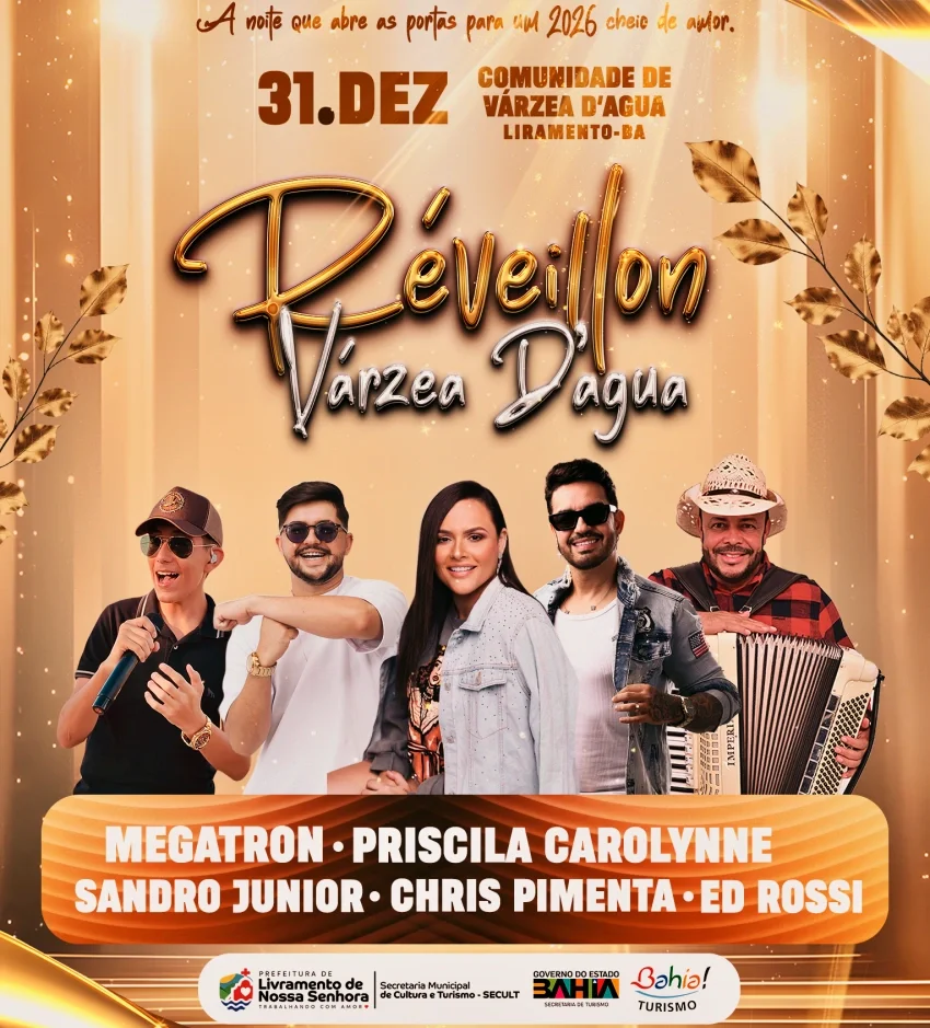 Prefeitura divulga atrações do Réveillon da Várzea D’Água em Livramento