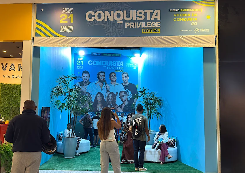 Conquista Privilege Festival inaugura loja e inicia venda presencial de ingressos