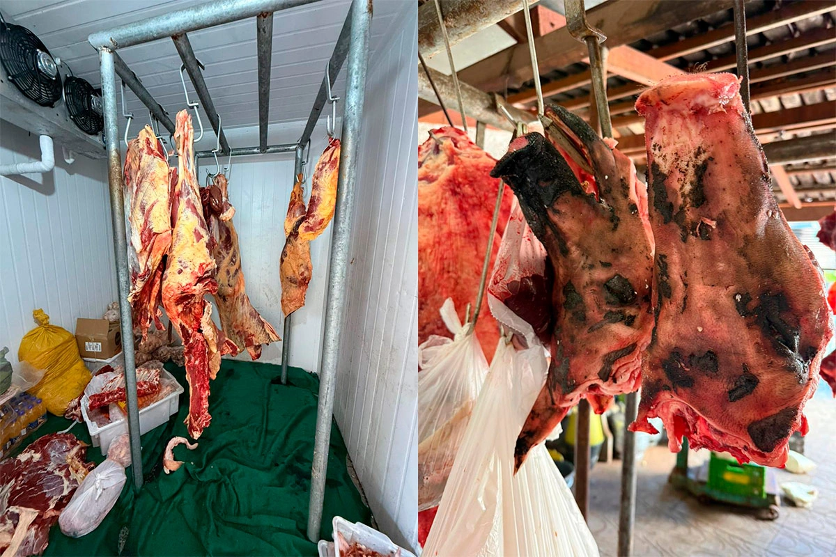 Adab apreende mais de 1 tonelada de carne irregular em Candiba e Palmas de Monte Alto