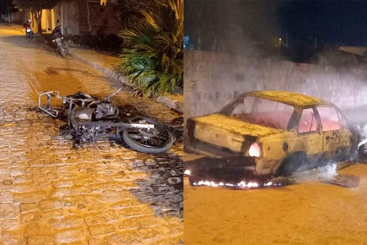 Briga entre enteado e padrasto termina com dois veículos incendiados em Malhada de Pedras