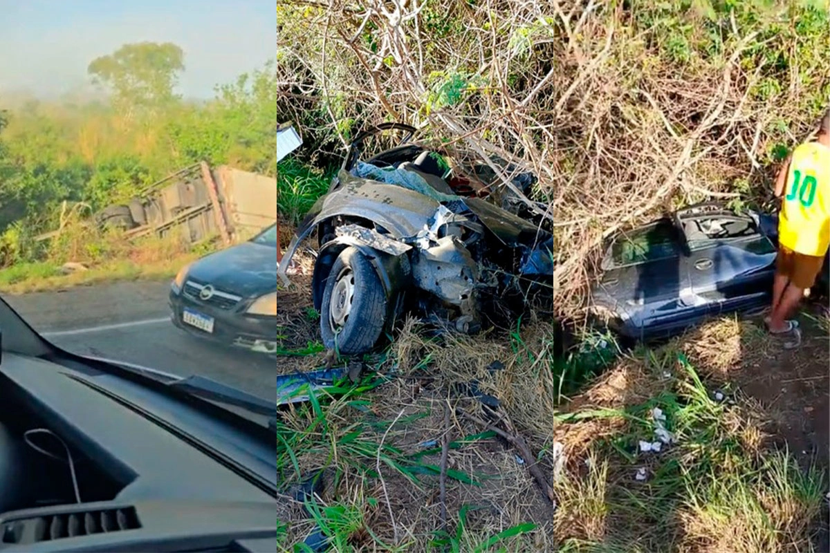 Colisão entre carro e caminhão deixa um morto na BR-324 no interior da Bahia