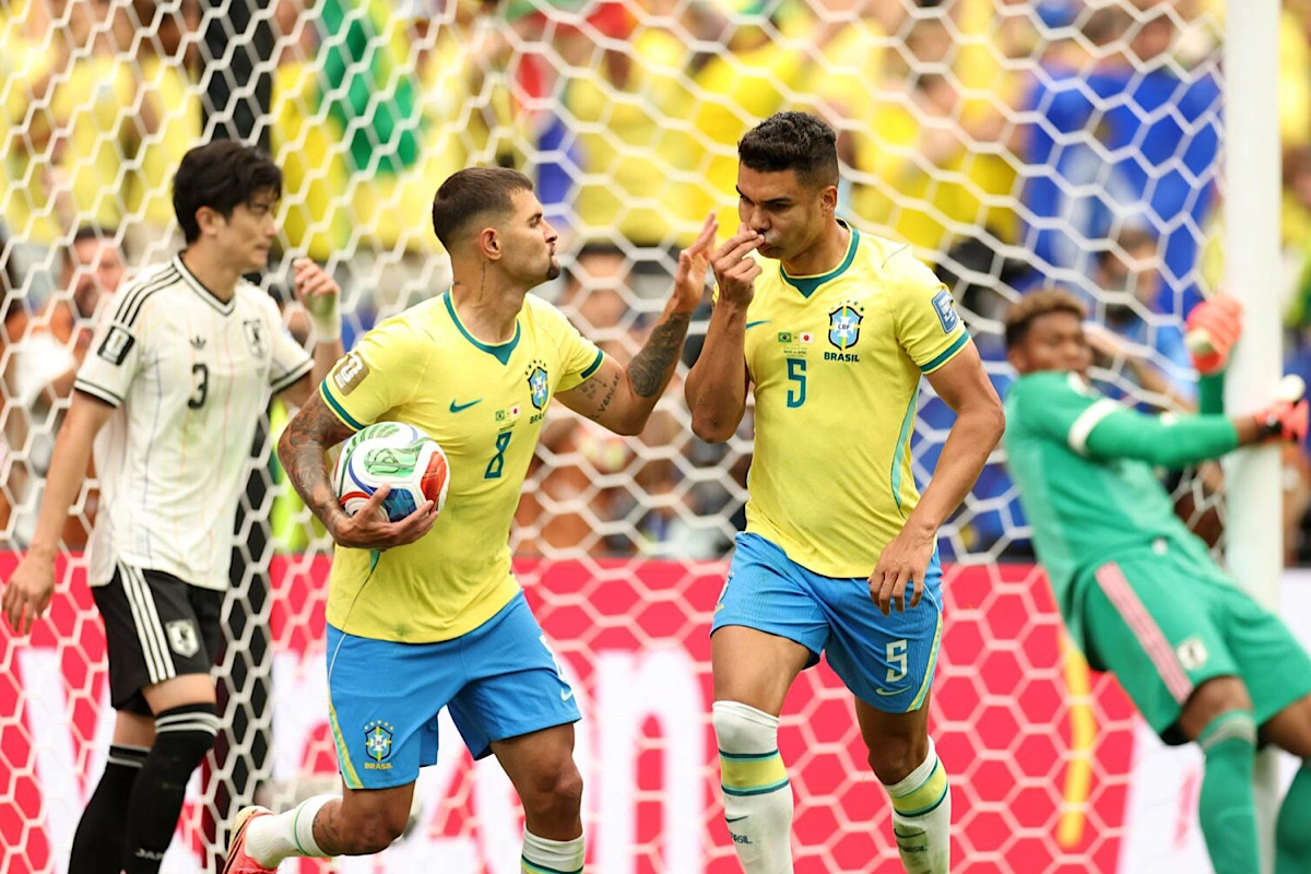 Brasil vence Japão de virada nos acréscimos e avança na Copa do Mundo