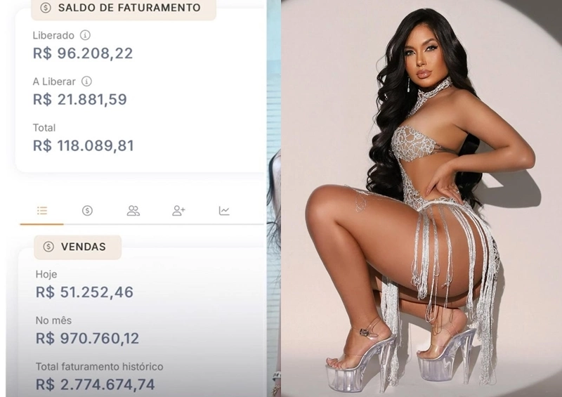 Influencer fatura mais de 3 milhões com conteúdo adulto ao lado de Kid Bengala
