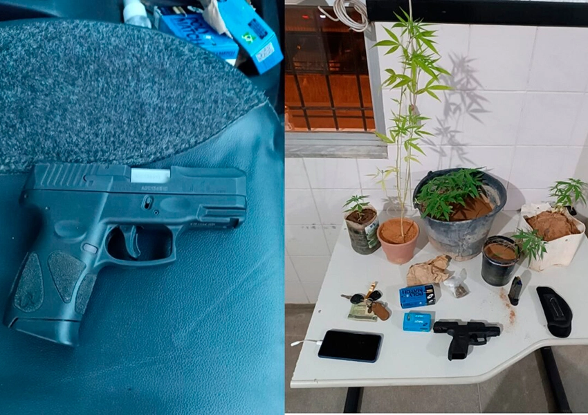 Homem que se identificou como CAC é preso com drogas, munições e arma em Palmas de Monte Alto