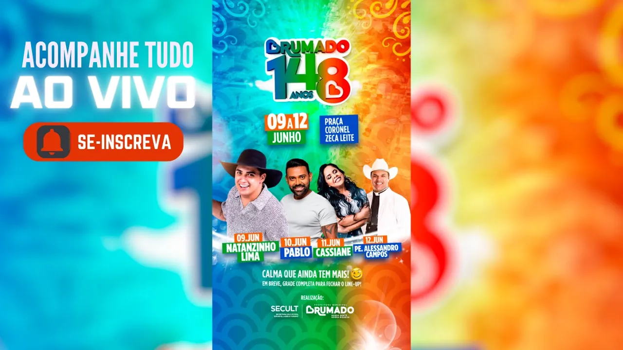 Brumado celebra 148 anos com festa ao vivo no YouTube; veja como acompanhar