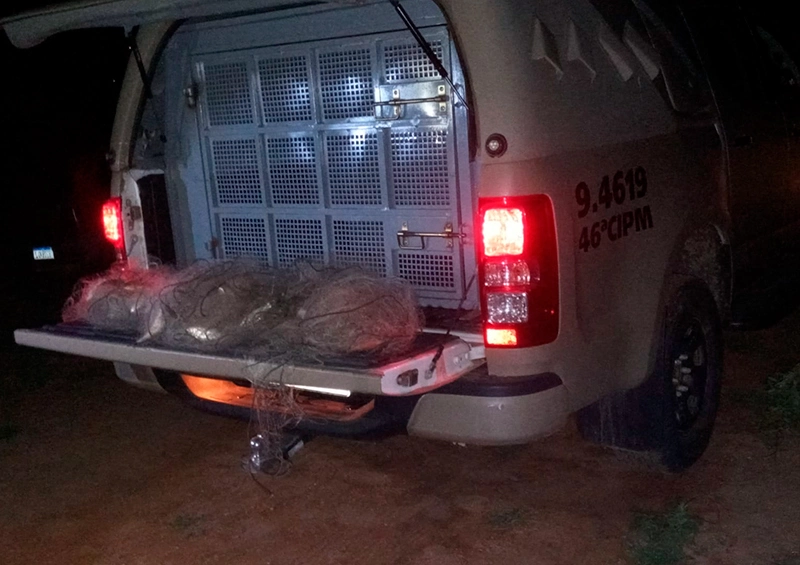 Redes de pesca são apreendidas na Barragem Luís Vieira em Rio de Contas durante período de piracema
