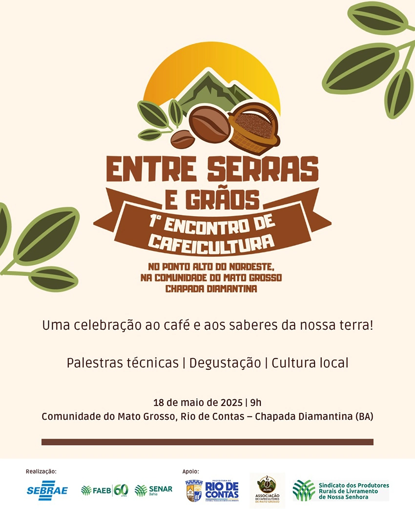 Comunidade do Mato Grosso em Rio de Contas recebe 1º Encontro de Cafeicultores neste domingo (18)